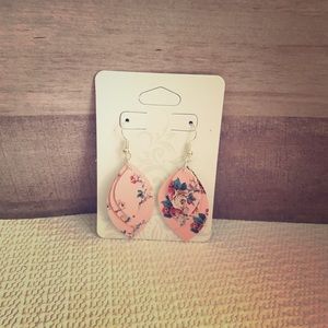 Faux leather earrings